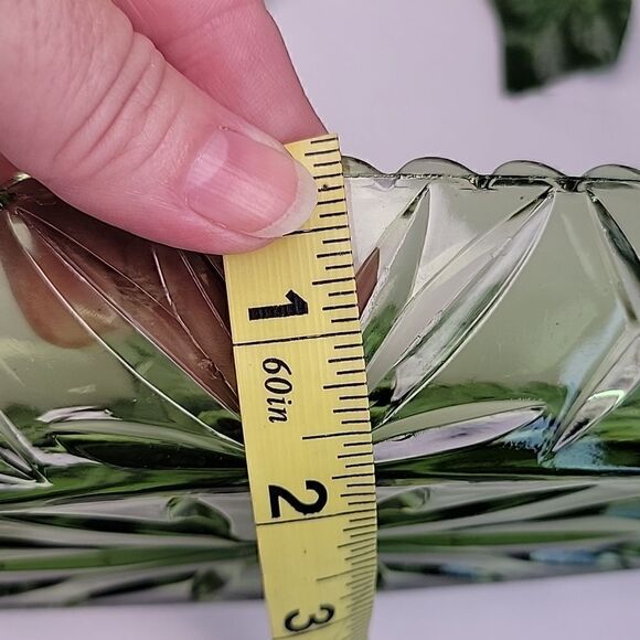 Vintage. 1960 Hazel Atlas Ware. Green Glass. EUC - Picture 8 of 8